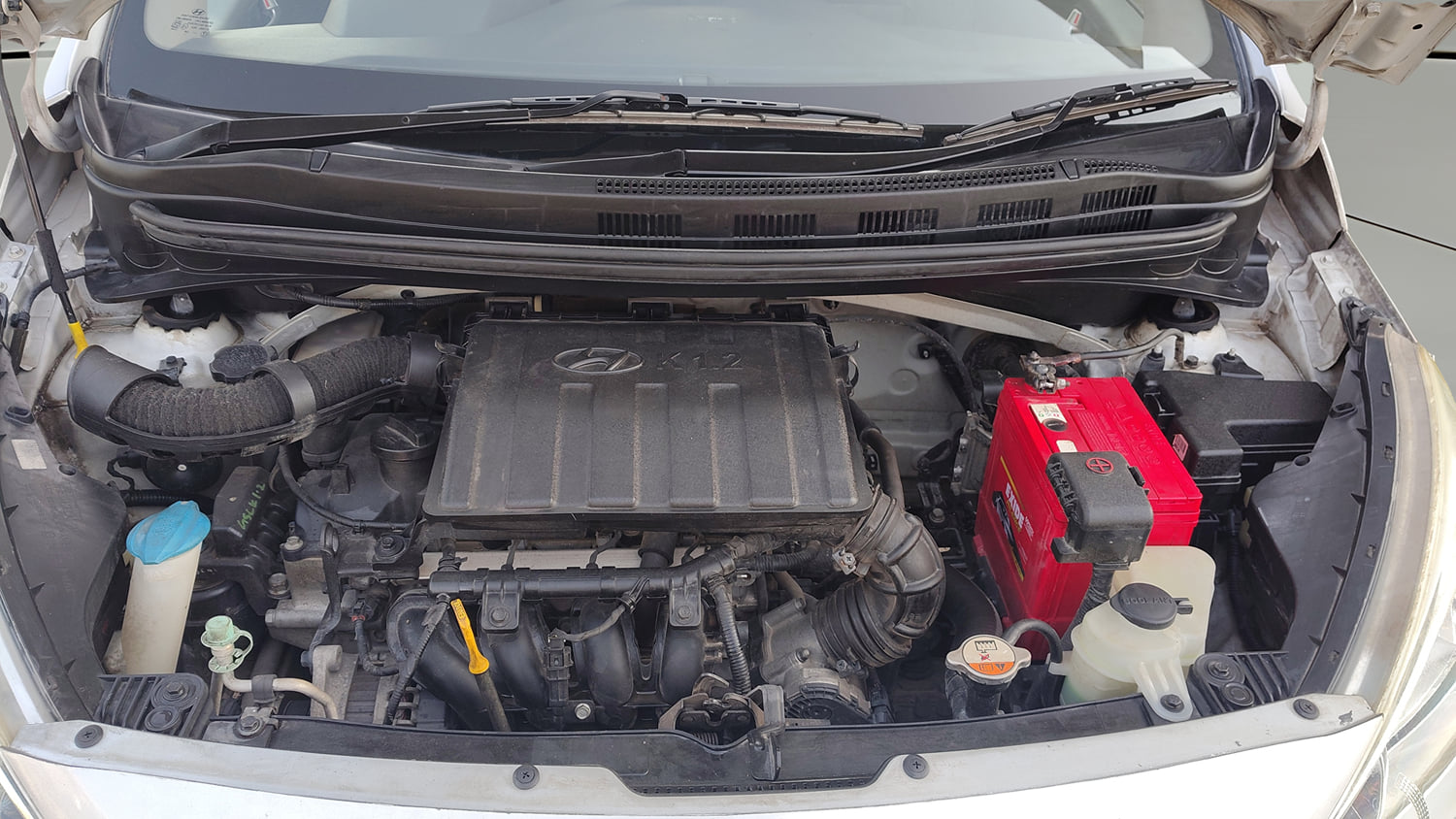 Used 2013 Hyundai Grand i10 Asta 1.2 Kappa VTVT Petrol Manual engine ENGINE & BONNET OPEN FRONT VIEW