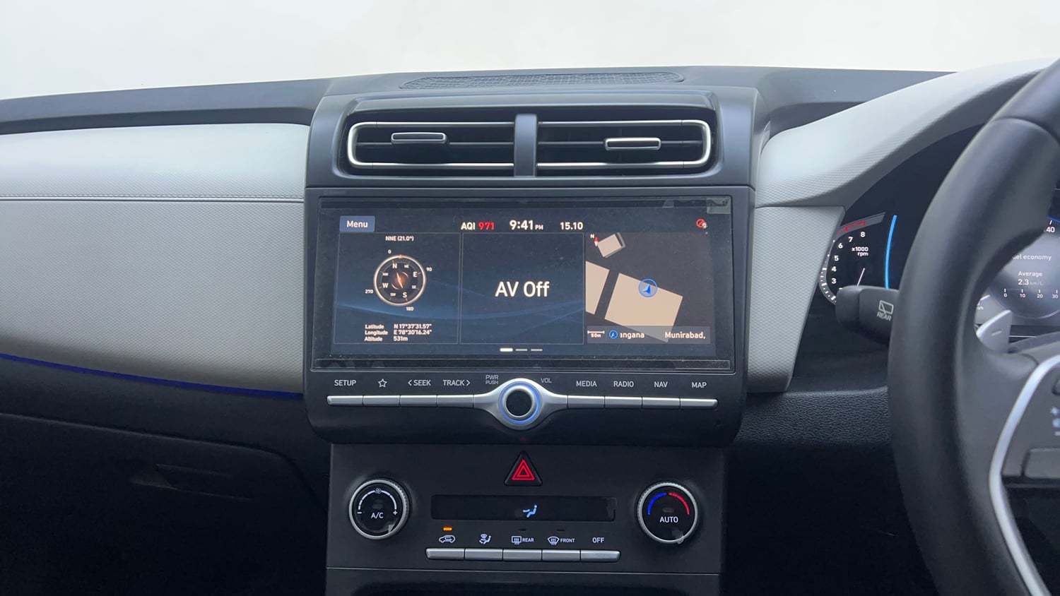 Used 2020 Hyundai Creta SX (O) 1.5 Petrol IVT Petrol Automatic interior MUSIC SYSTEM & AC CONTROL VIEW