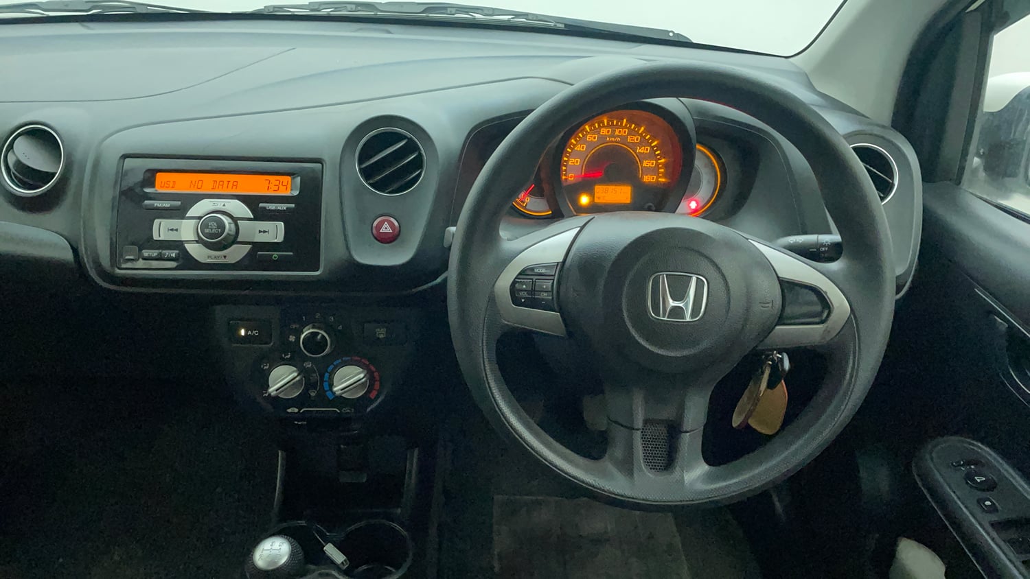 Used 2014 Honda Brio S MT Petrol Manual interior STEERING VIEW