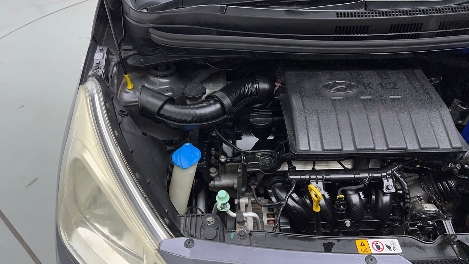 Used 2015 Hyundai Grand i10 Magna 1.2 Kappa VTVT Petrol Manual engine ENGINE RIGHT SIDE VIEW