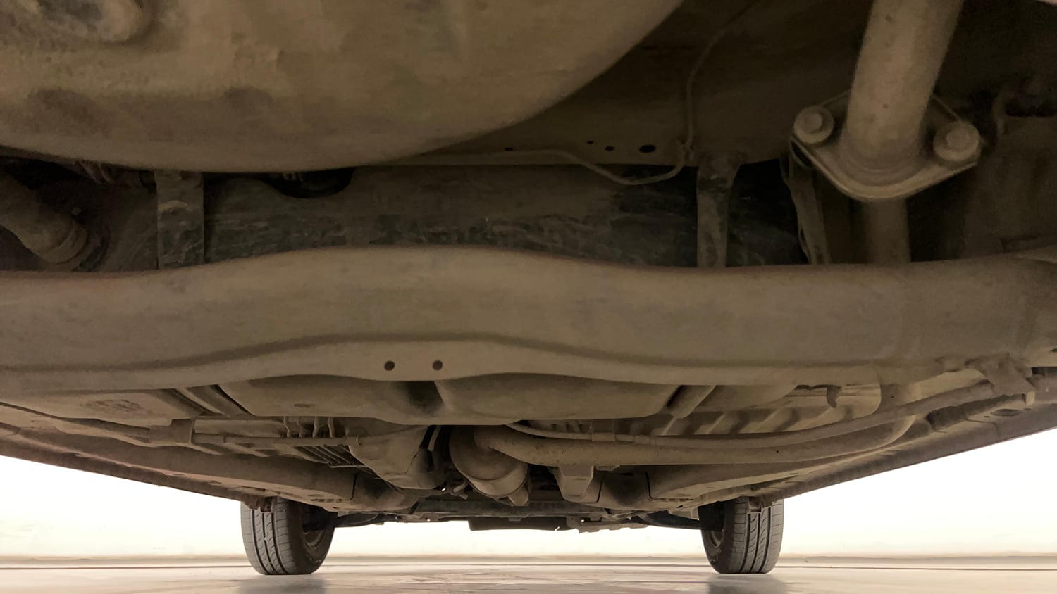 Used 2014 Honda Brio EX MT Petrol Manual extra REAR UNDERBODY VIEW (TAKEN FROM REAR)