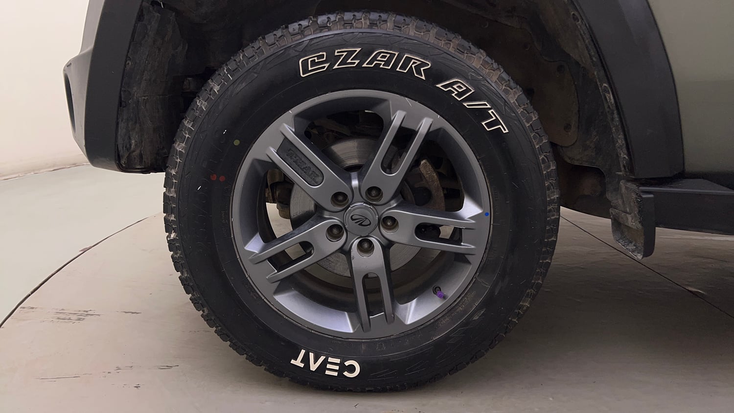 Used 2021 mahindra Thar LX Hard Top Petrol MT 4WD Petrol Manual tyres LEFT FRONT TYRE RIM VIEW
