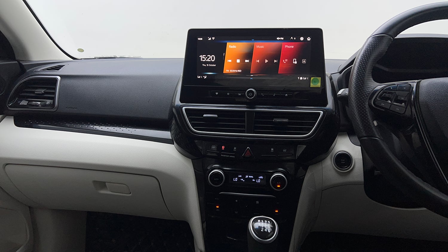 Used 2024 Mahindra XUV 3XO AX5 1.2 Petrol Petrol Manual interior MUSIC SYSTEM & AC CONTROL VIEW