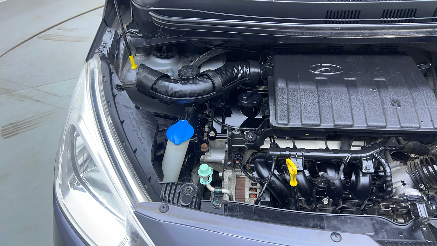 Used 2017 Hyundai Grand i10 Magna 1.2 Kappa VTVT Petrol Manual engine ENGINE RIGHT SIDE VIEW