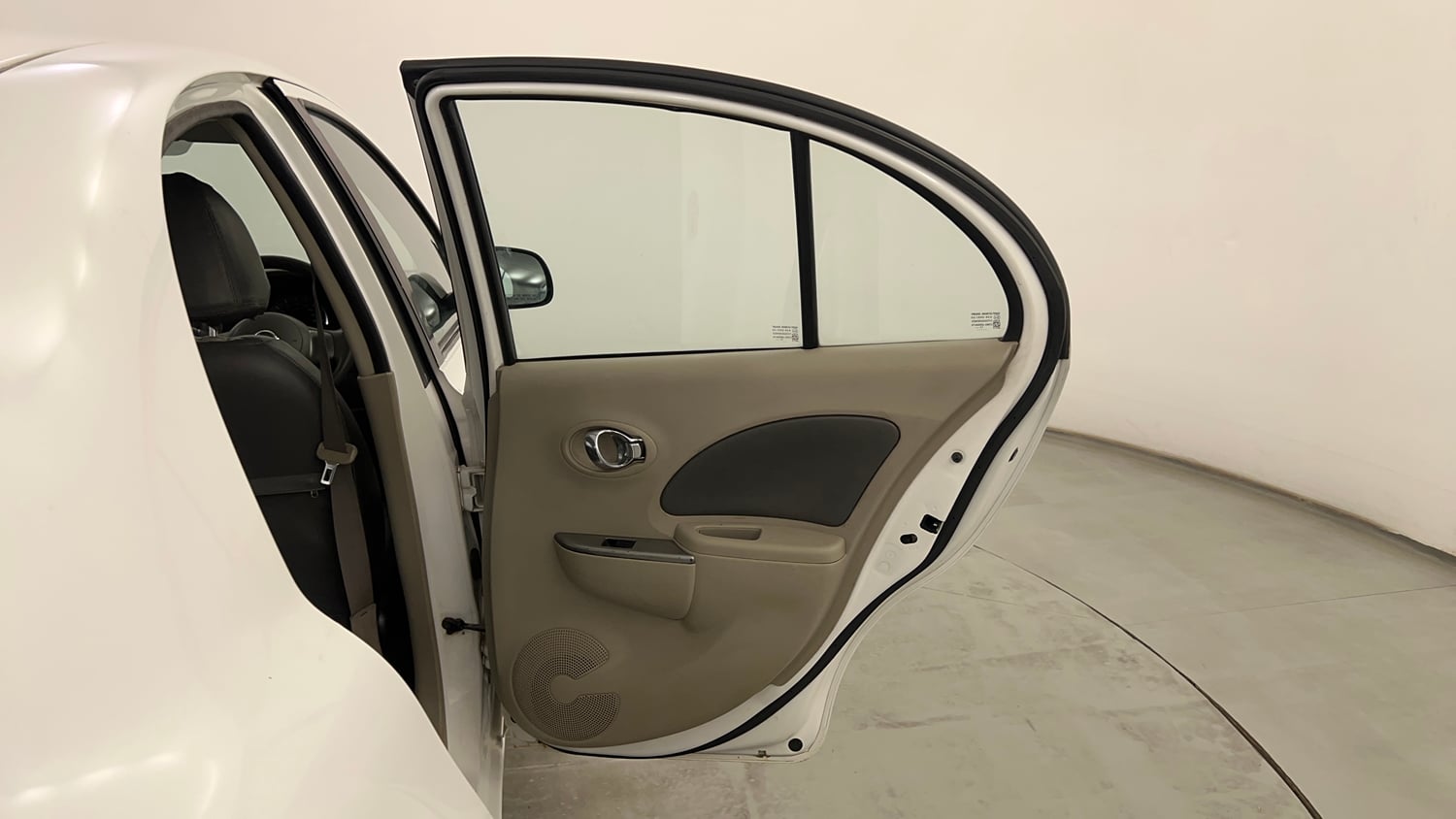 Used 2013 Nissan Micra XV CVT Petrol Automatic interior RIGHT REAR DOOR OPEN VIEW