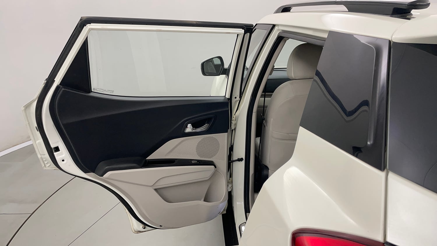 Used 2021 Mahindra XUV 300 W8 1.2 Petrol Petrol Manual interior LEFT REAR DOOR OPEN VIEW
