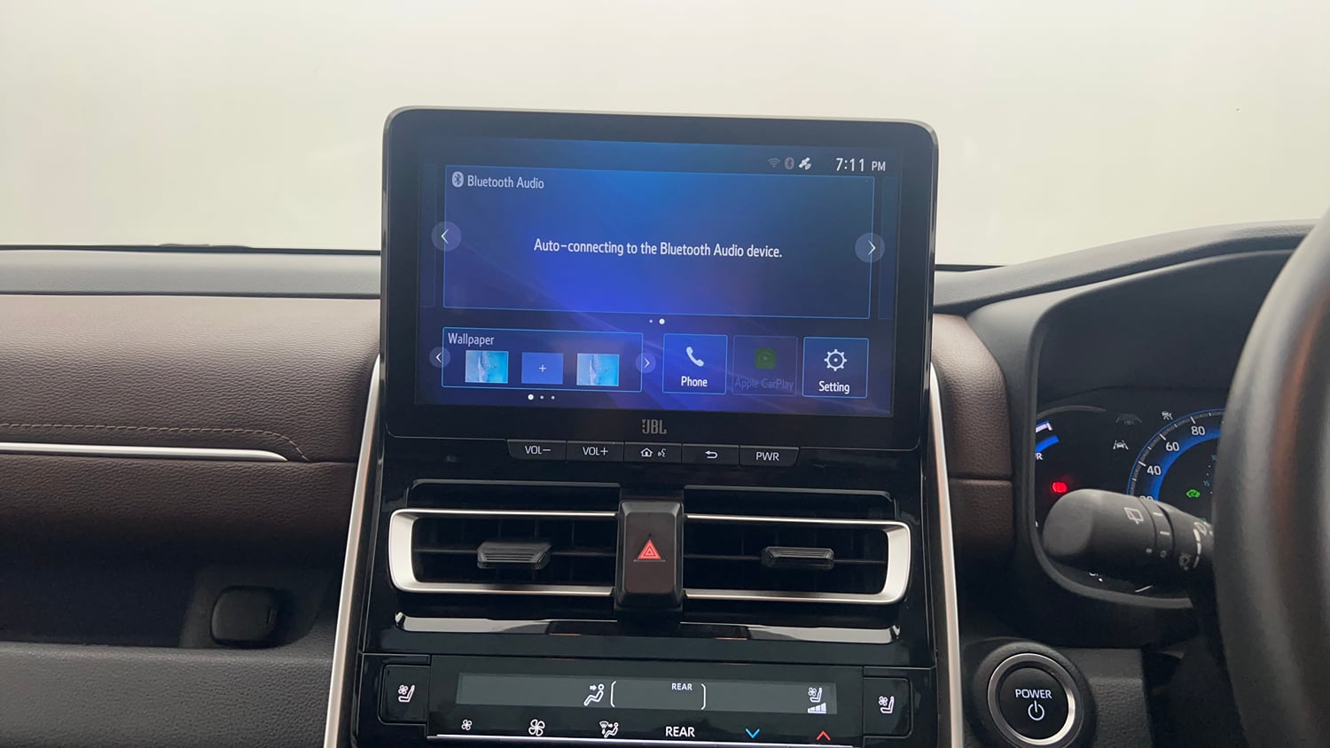 Used 2024 Toyota Innova Hycross ZX Hybrid 7 STR Hybrid Automatic interior MUSIC SYSTEM & AC CONTROL VIEW