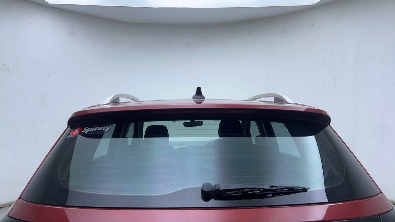 Used 2023 Volkswagen Taigun Topline 1.0 TSI MT Petrol Manual exterior BACK WINDSHIELD VIEW