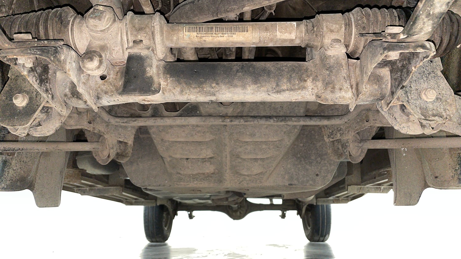 Used 2015 Maruti Suzuki Eeco 5 STR WITH A/C+HTR Petrol Manual extra FRONT LEFT UNDERBODY VIEW