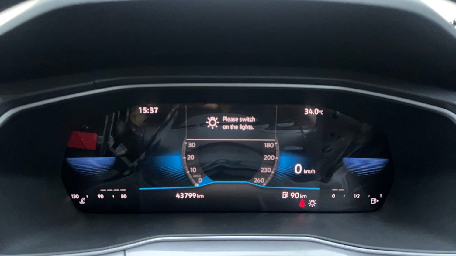 Used 2023 Volkswagen Taigun Topline 1.0 TSI MT Petrol Manual interior CLUSTERMETER VIEW
