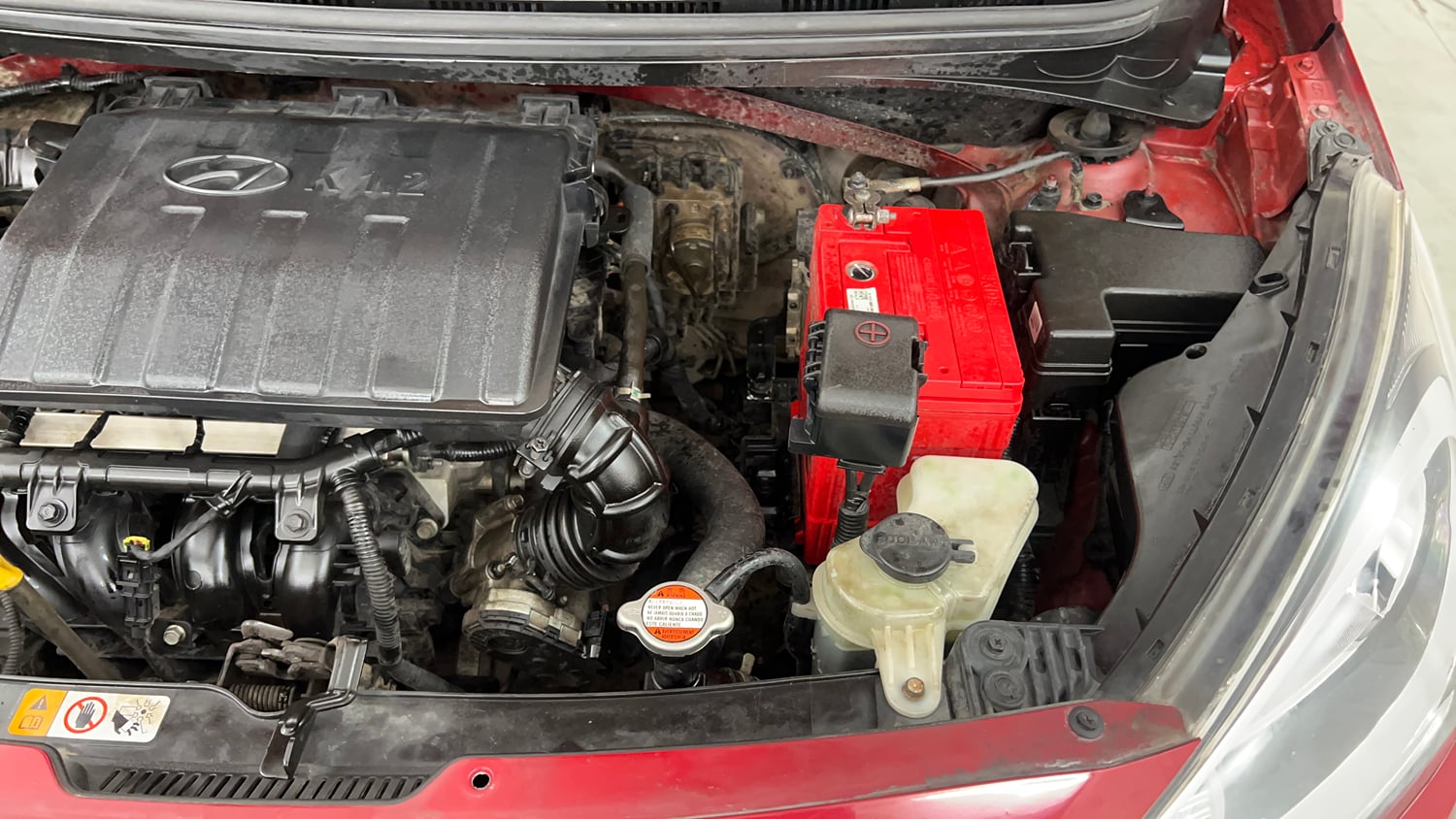 Used 2016 Hyundai Xcent SX 1.2 (O) Petrol Manual engine ENGINE LEFT SIDE VIEW