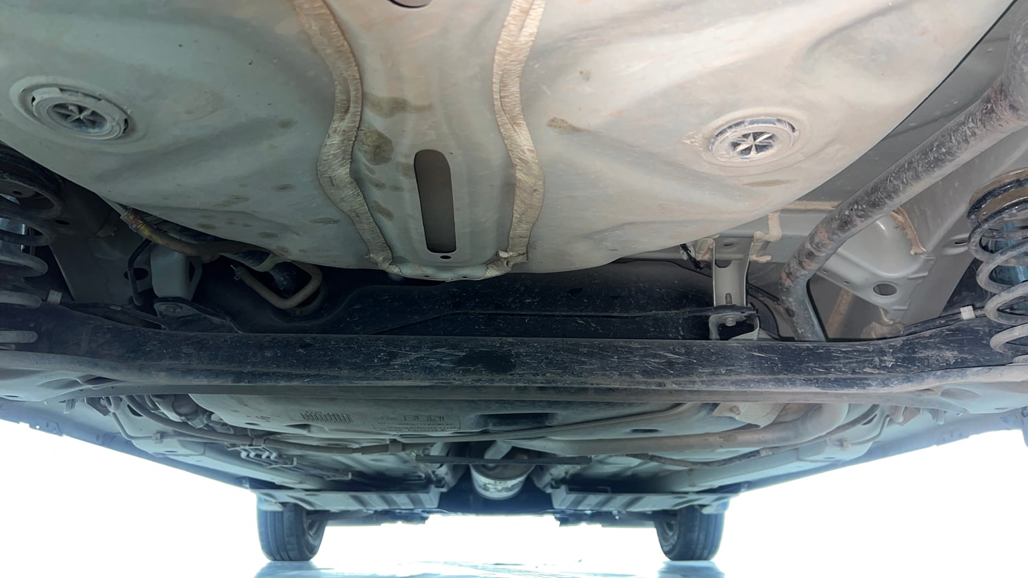 Used 2023 Maruti Suzuki Dzire VXi Petrol Manual extra REAR UNDERBODY VIEW (TAKEN FROM REAR)