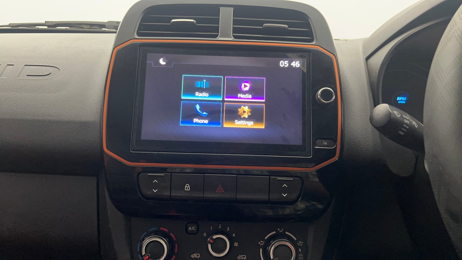 Used 2021 Renault Kwid CLIMBER 1.0 Opt Petrol Manual interior MUSIC SYSTEM & AC CONTROL VIEW