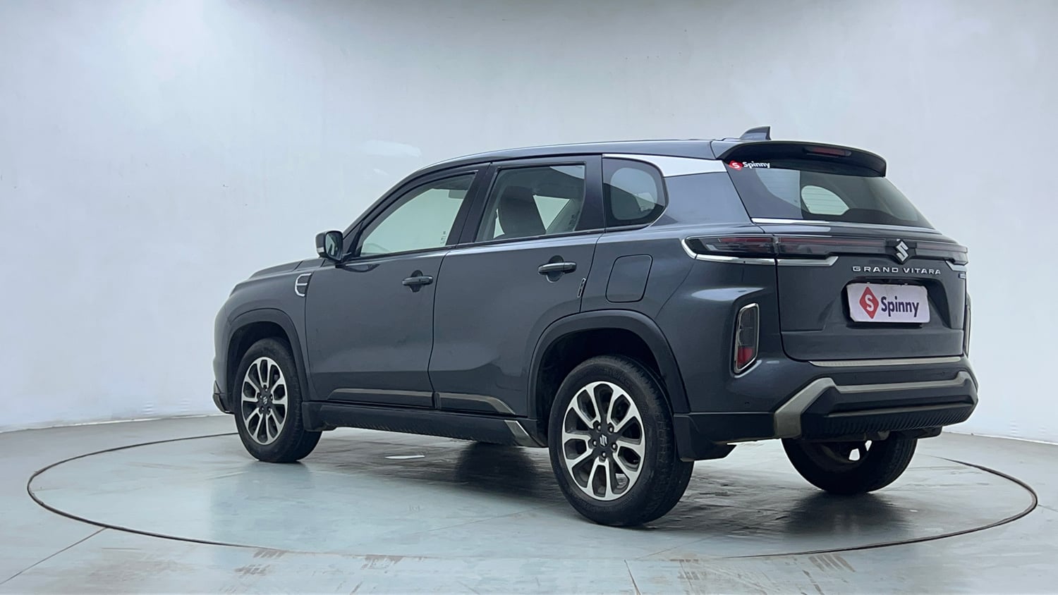 Used 2023 Maruti Suzuki Grand Vitara Delta Smart Hybrid AT Petrol Automatic exterior LEFT REAR CORNER VIEW