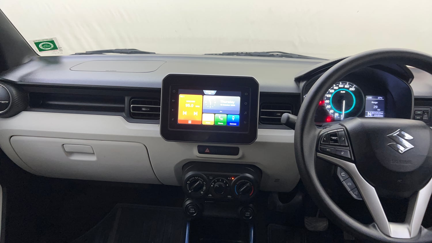 Used 2024 Maruti Suzuki Ignis Zeta 1.2 AMT Petrol Automatic interior MUSIC SYSTEM & AC CONTROL VIEW