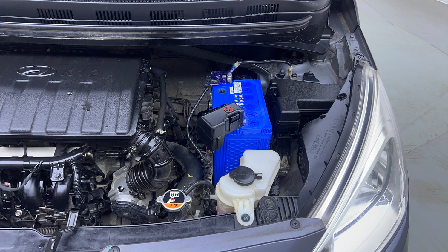 Used 2017 Hyundai Grand i10 Magna 1.2 Kappa VTVT Petrol Manual engine ENGINE LEFT SIDE VIEW