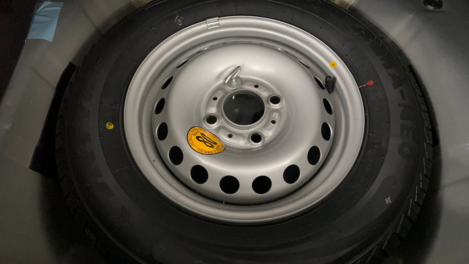 Used 2025 Tata Tiago XTA Petrol Automatic tyres SPARE TYRE VIEW