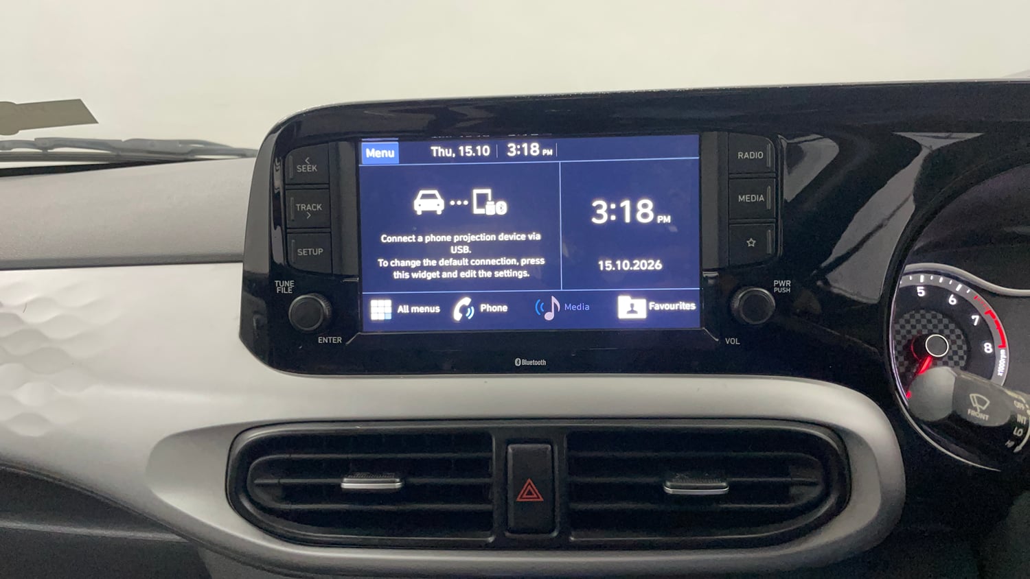 Used 2021 Hyundai Grand i10 Nios Sportz Petrol+cng(outside fitted) Cng Manual interior MUSIC SYSTEM & AC CONTROL VIEW