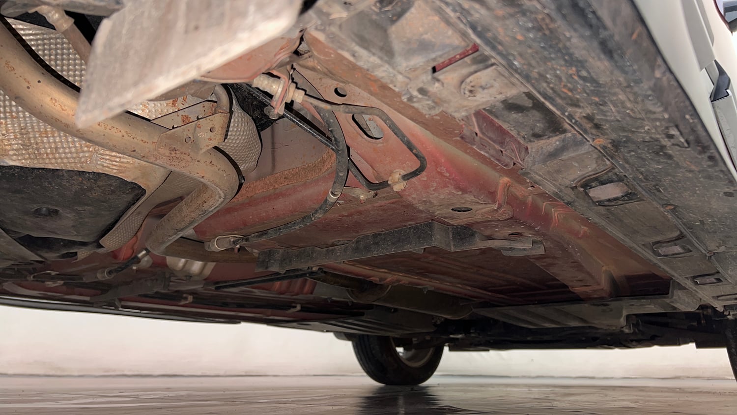 Used 2024 Maruti Suzuki Fronx Delta Plus 1.2L MT Petrol Manual extra REAR RIGHT UNDERBODY VIEW