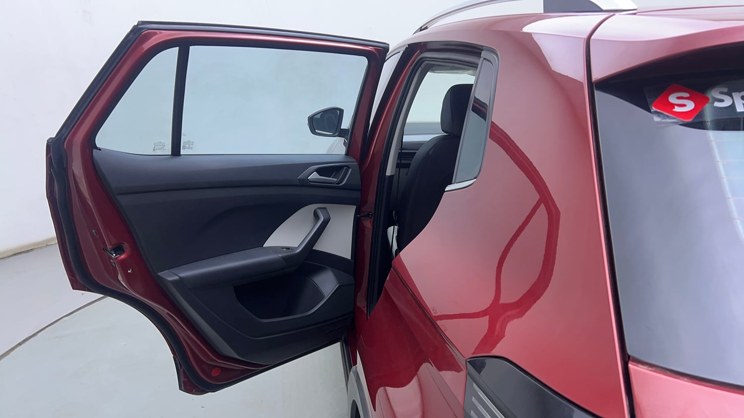 Used 2023 Volkswagen Taigun Topline 1.0 TSI MT Petrol Manual interior LEFT REAR DOOR OPEN VIEW
