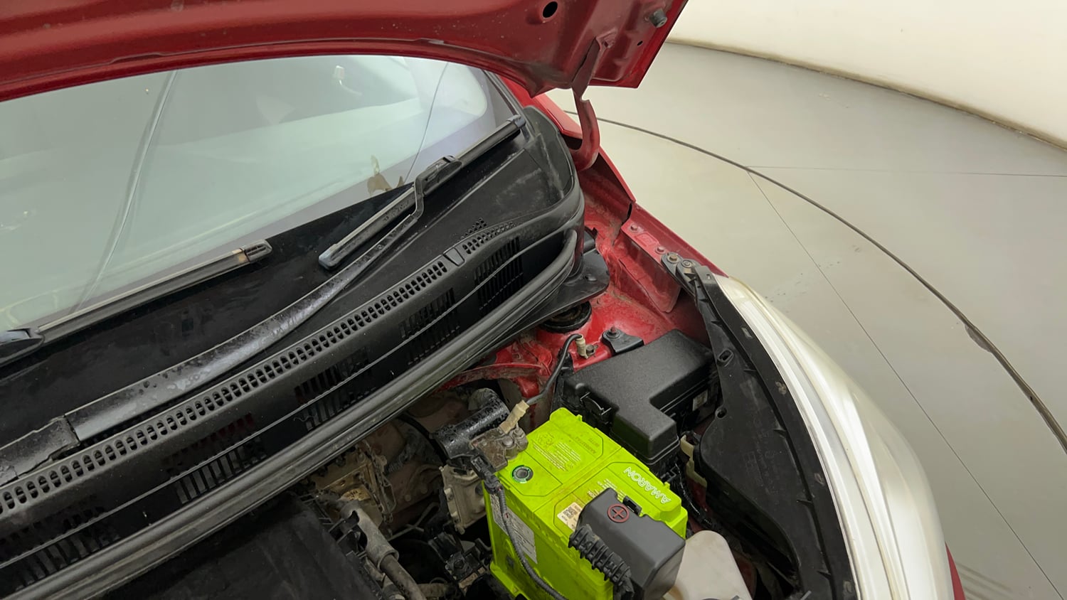 Used 2018 Hyundai Grand i10 Sportz 1.2 Kappa VTVT Petrol Manual engine ENGINE LEFT SIDE HINGE & APRON VIEW