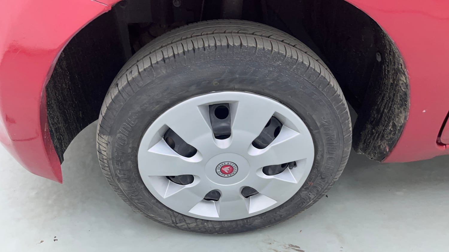 Used 2016 Datsun GO T Petrol Manual tyres LEFT FRONT TYRE RIM VIEW