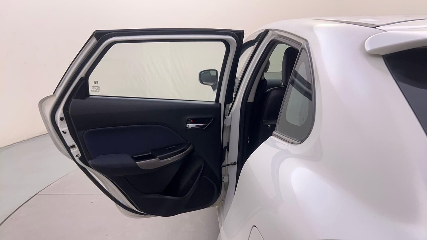 Used 2020 Toyota Glanza G CVT Petrol Automatic interior LEFT REAR DOOR OPEN VIEW