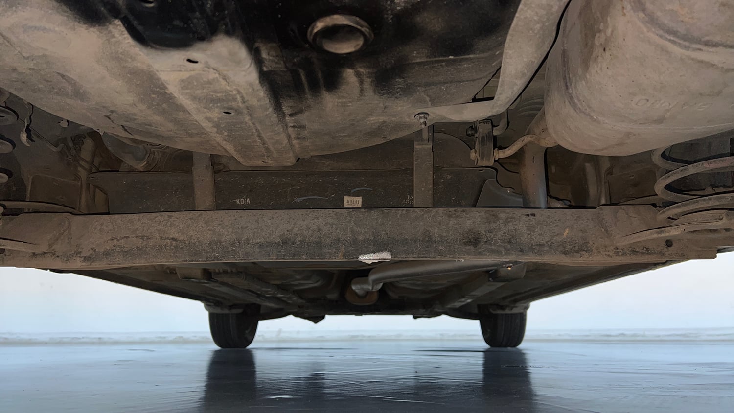 Used 2015 Hyundai Grand i10 Magna 1.2 Kappa VTVT Petrol Manual extra REAR UNDERBODY VIEW (TAKEN FROM REAR)