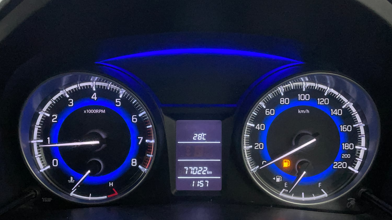 Used 2017 Maruti Suzuki Baleno Delta 1.2 Petrol Manual interior CLUSTERMETER VIEW