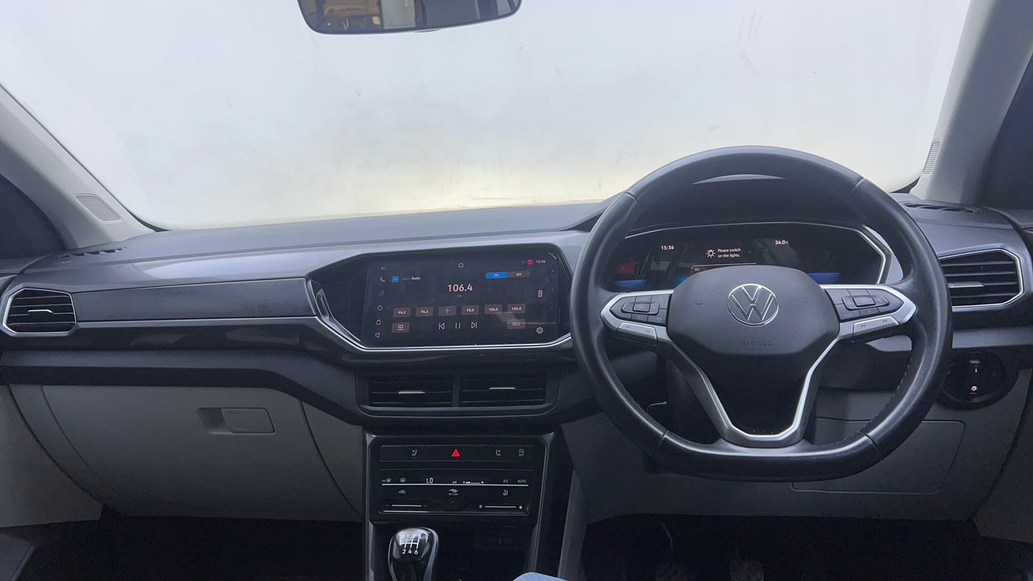Used 2023 Volkswagen Taigun Topline 1.0 TSI MT Petrol Manual interior DASHBOARD VIEW