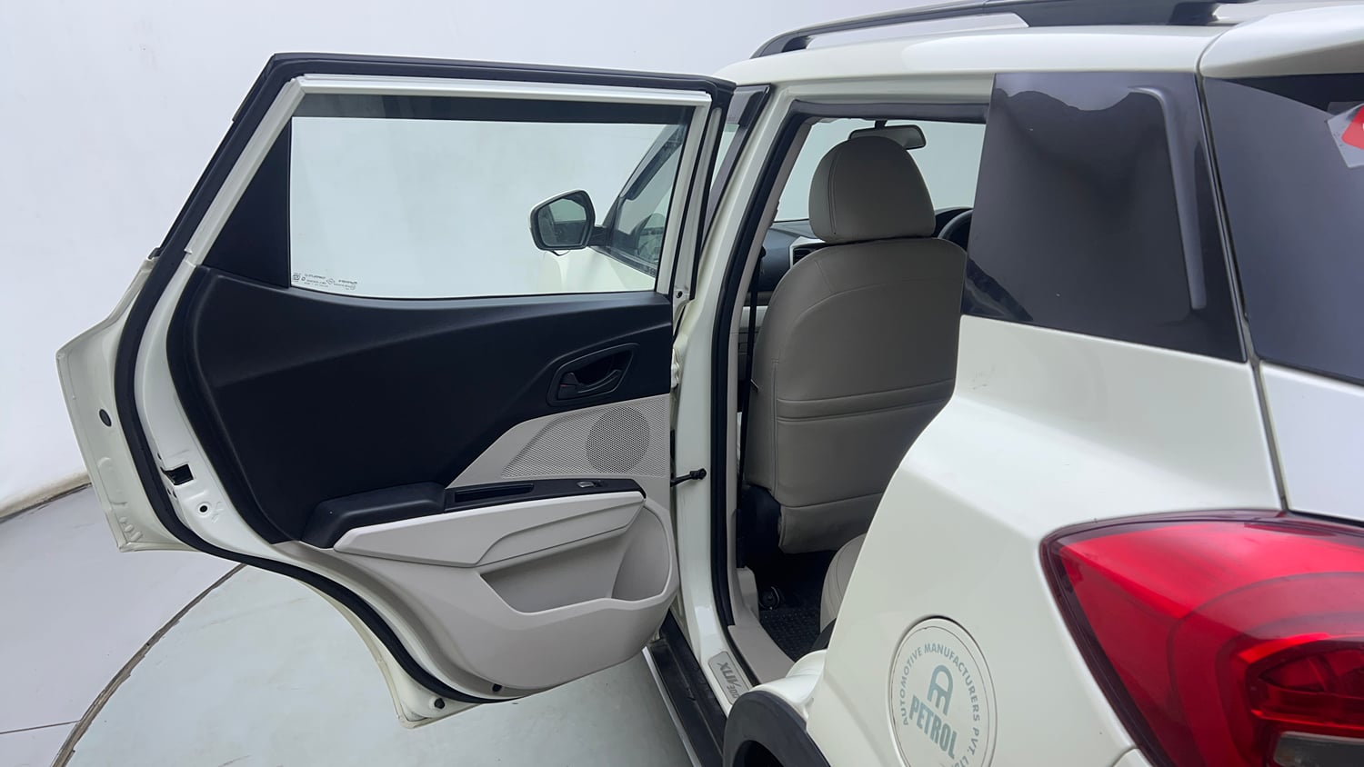 Used 2021 Mahindra XUV 300 W6 1.2 Petrol Petrol Manual interior LEFT REAR DOOR OPEN VIEW