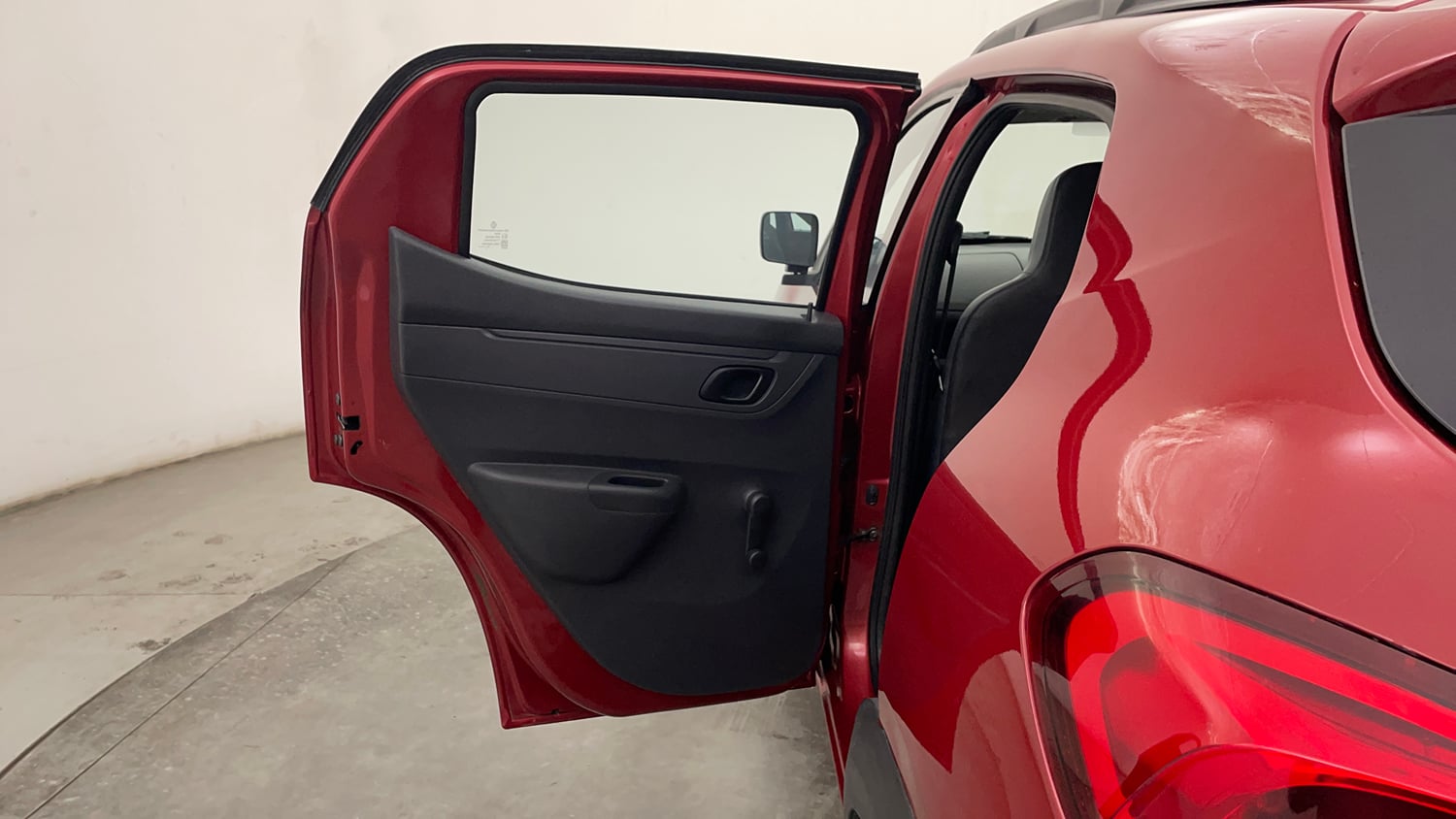Used 2015 Renault Kwid RXT Petrol Manual interior LEFT REAR DOOR OPEN VIEW