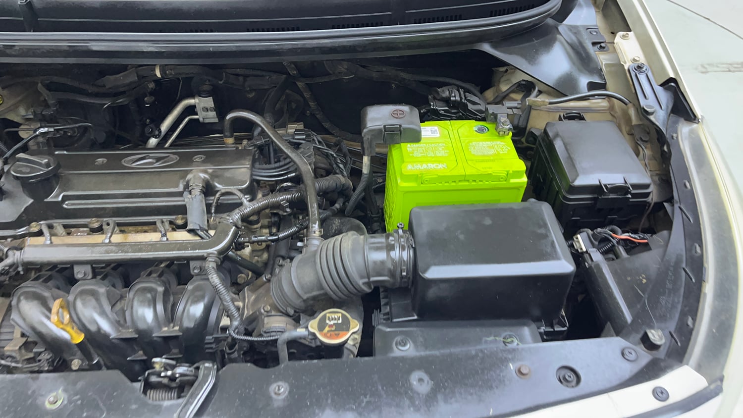 Used 2015 Hyundai Elite i20 Magna 1.2 Petrol Manual engine ENGINE LEFT SIDE VIEW