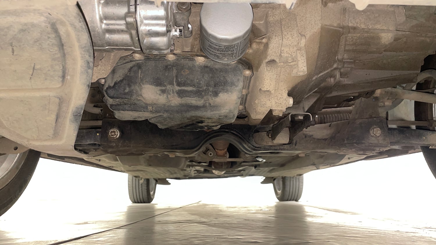 Used 2018 Volkswagen Polo Highline Plus 1.0 (P) 16 Alloy Petrol Manual extra FRONT LEFT UNDERBODY VIEW