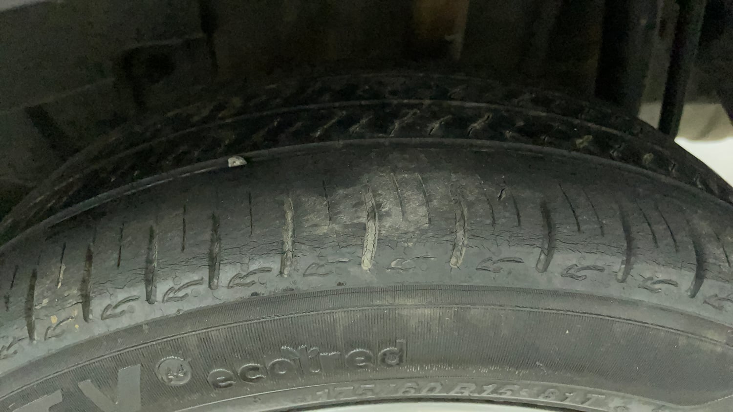 Used 2022 Tata Tigor XZ Plus Petrol Manual tyres LEFT REAR TYRE TREAD VIEW