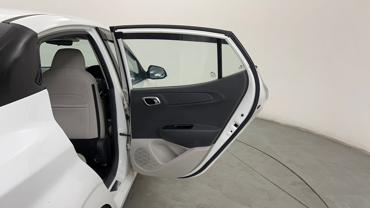 Used 2021 Hyundai Aura SX 1.2 Petrol Petrol Manual interior RIGHT REAR DOOR OPEN VIEW