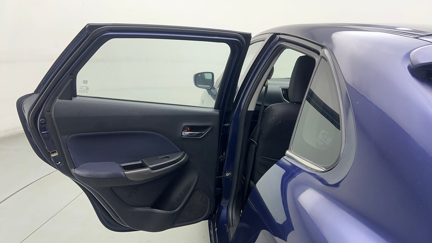 Used 2020 Toyota Glanza G Petrol Manual interior LEFT REAR DOOR OPEN VIEW