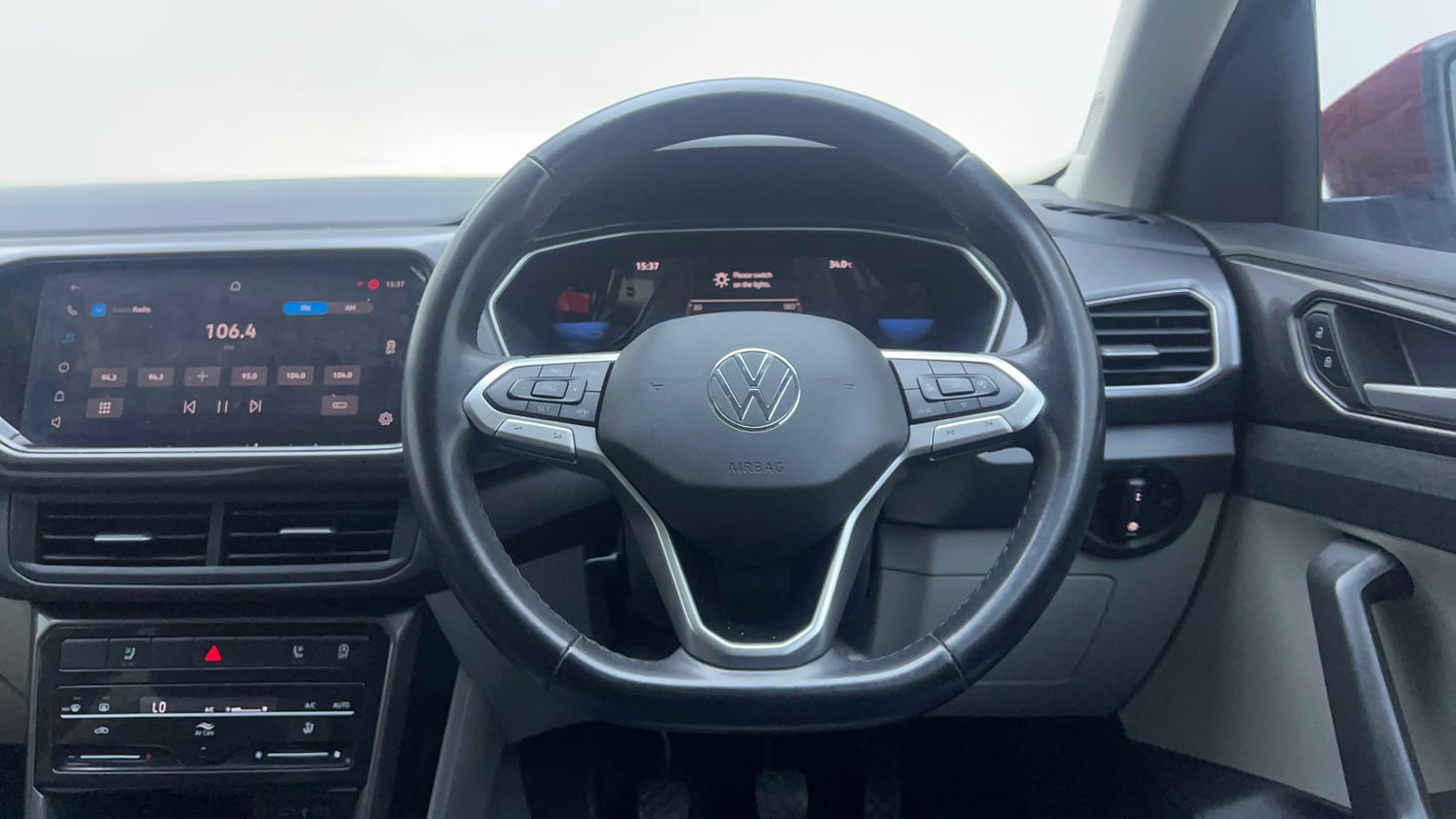 Used 2023 Volkswagen Taigun Topline 1.0 TSI MT Petrol Manual interior STEERING VIEW