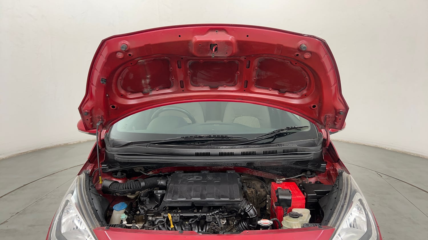 Used 2016 Hyundai Xcent SX 1.2 (O) Petrol Manual engine ENGINE & BONNET OPEN FRONT VIEW