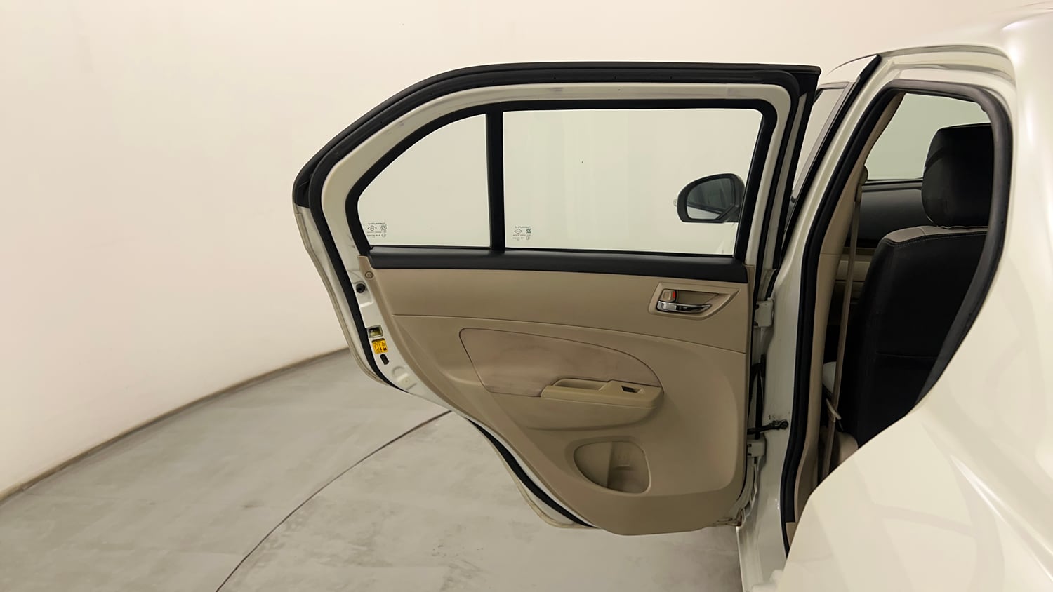 Used 2012 Maruti Suzuki Swift Dzire VXI Petrol Manual interior LEFT REAR DOOR OPEN VIEW
