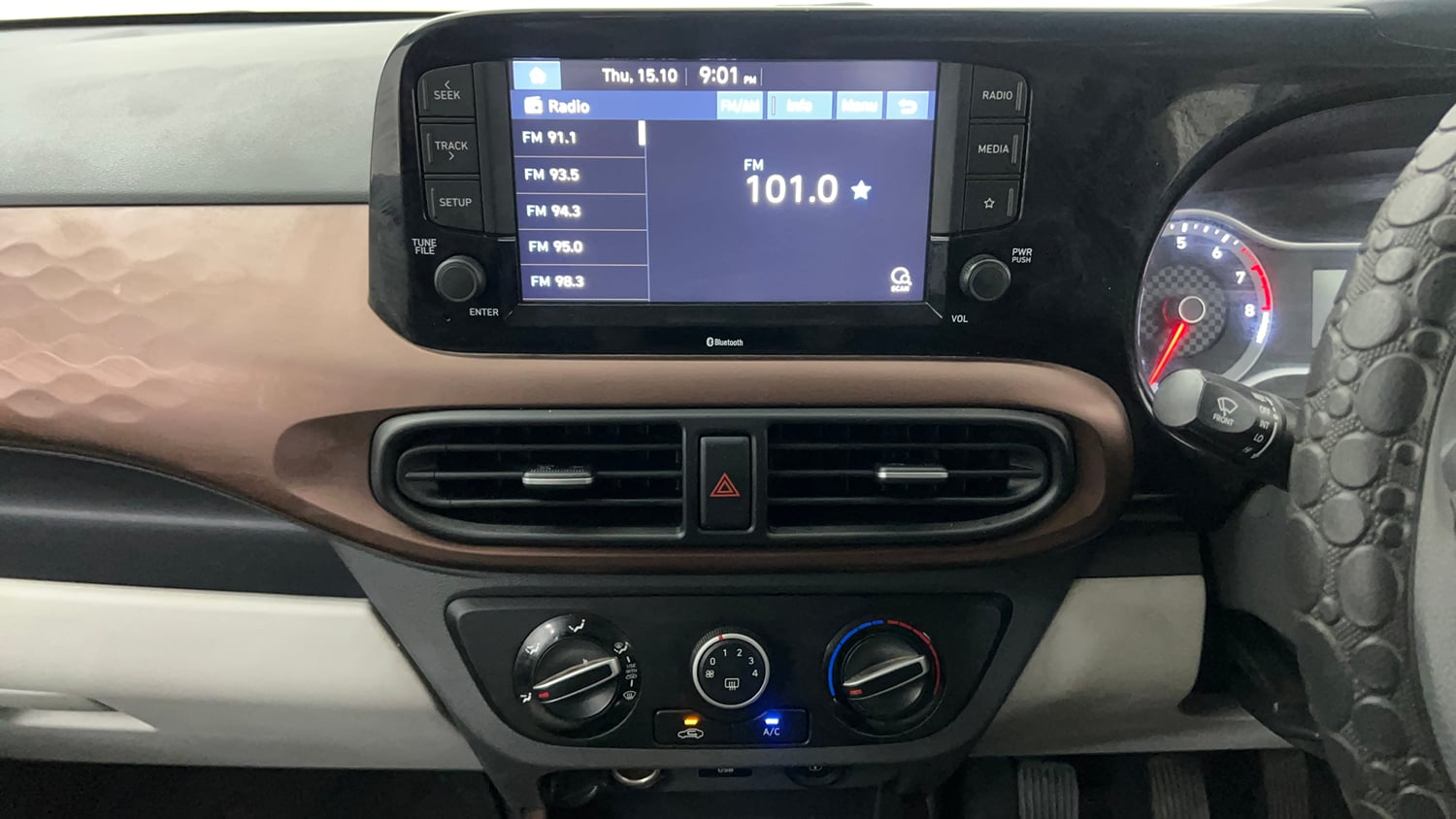 Used 2021 Hyundai Aura SX 1.2 Petrol Petrol Manual interior MUSIC SYSTEM & AC CONTROL VIEW