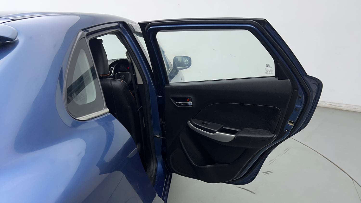Used 2018 Maruti Suzuki Baleno Delta 1.3 Diesel Manual interior RIGHT REAR DOOR OPEN VIEW