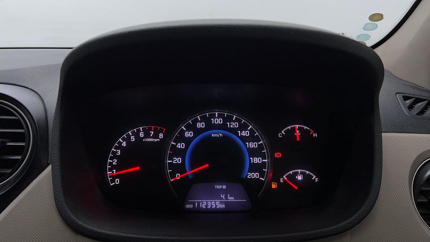Used 2015 Hyundai Grand i10 Magna 1.2 Kappa VTVT Petrol Manual interior CLUSTERMETER VIEW