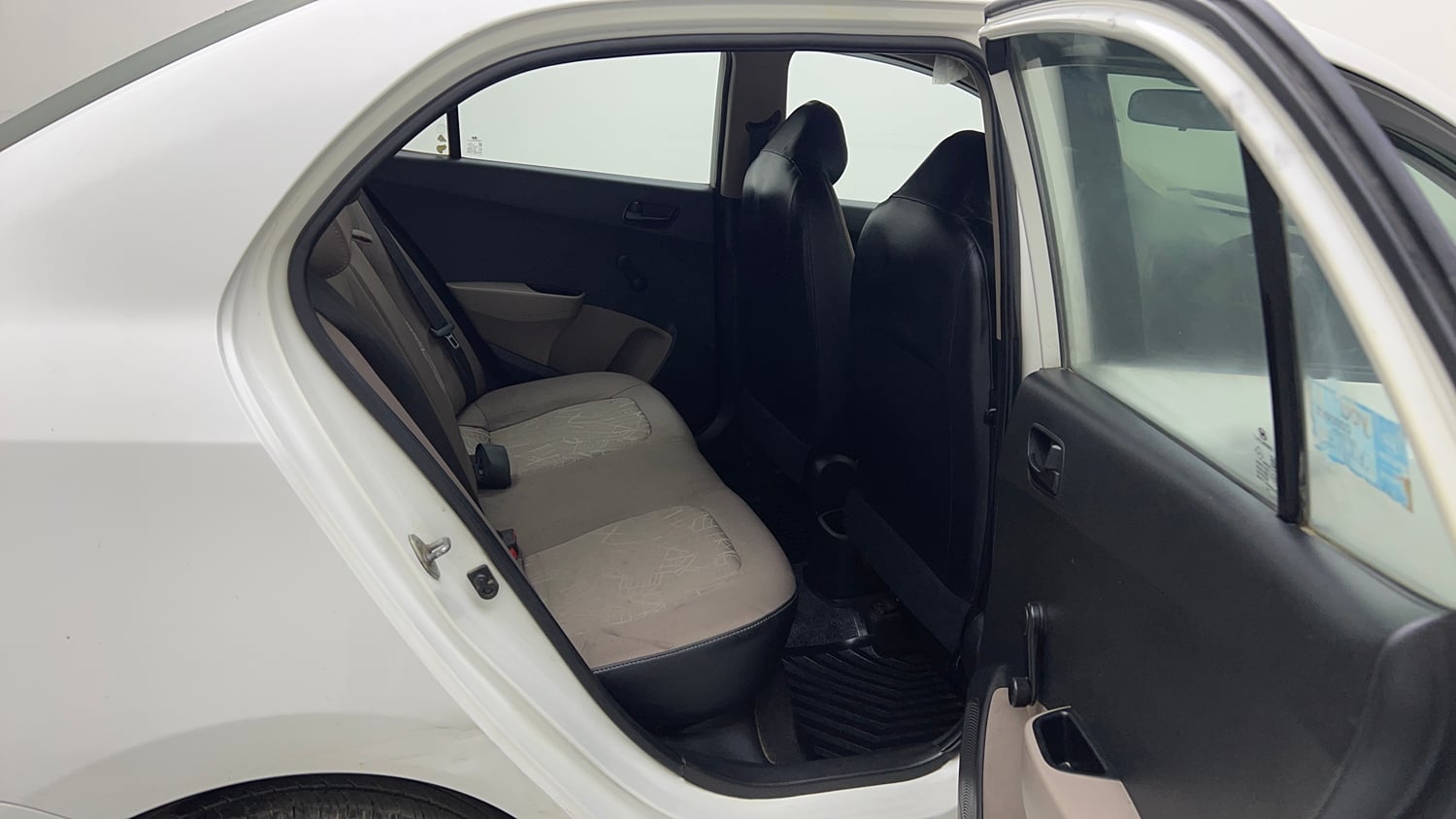 Used 2017 Hyundai Xcent Base ABS 1.2 Petrol Manual interior RIGHT SIDE REAR DOOR CABIN VIEW