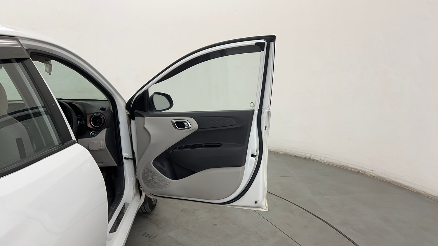 Used 2021 Hyundai Aura SX 1.2 Petrol Petrol Manual interior RIGHT FRONT DOOR OPEN VIEW
