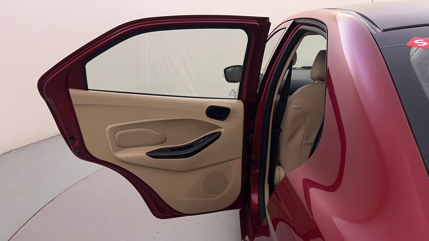 Used 2016 Ford Figo Aspire Titanium 1.2 Ti-VCT Petrol Manual interior LEFT REAR DOOR OPEN VIEW