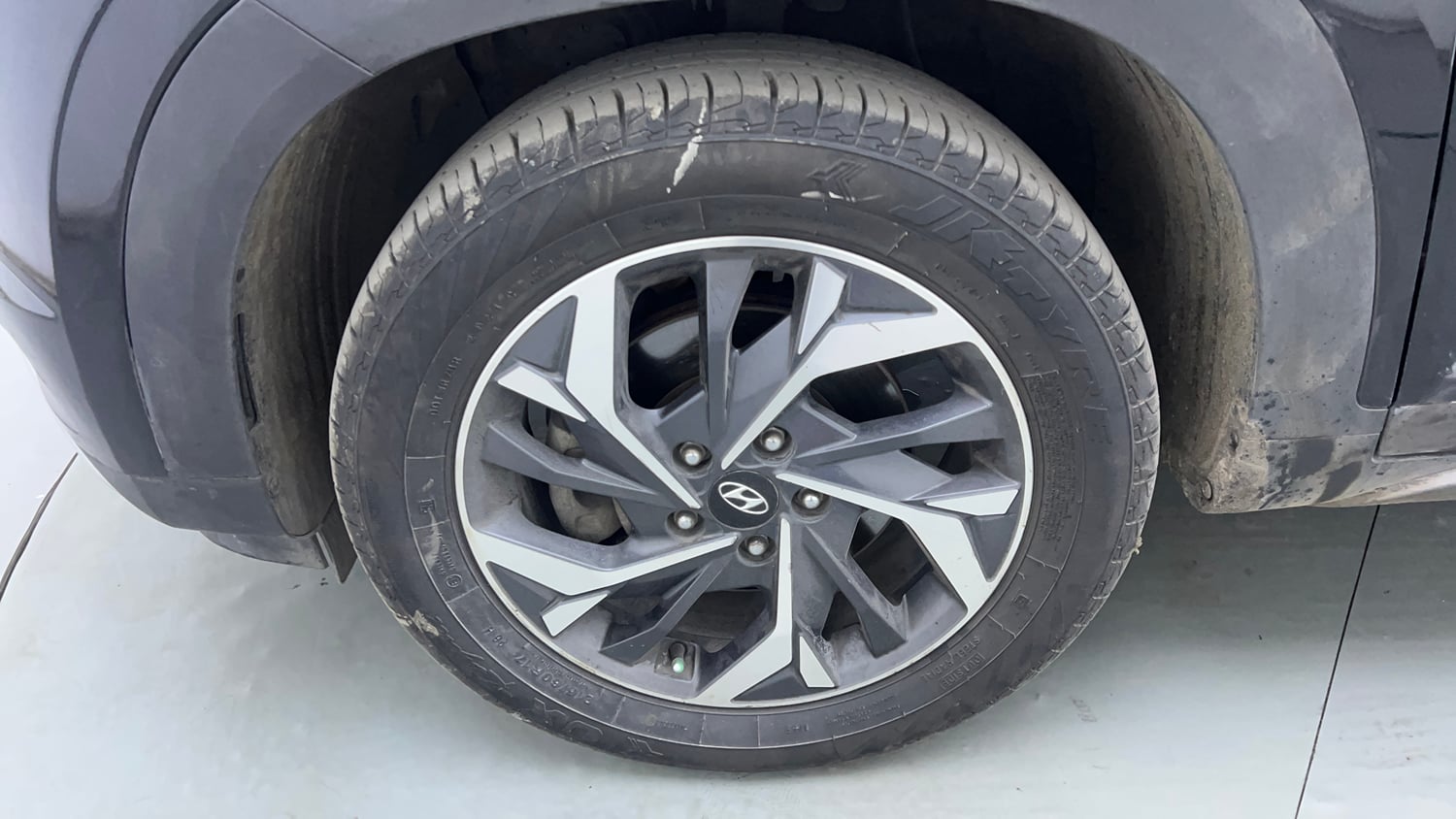Used 2020 Hyundai Creta SX (O) 1.5 Petrol IVT Petrol Automatic tyres LEFT FRONT TYRE RIM VIEW