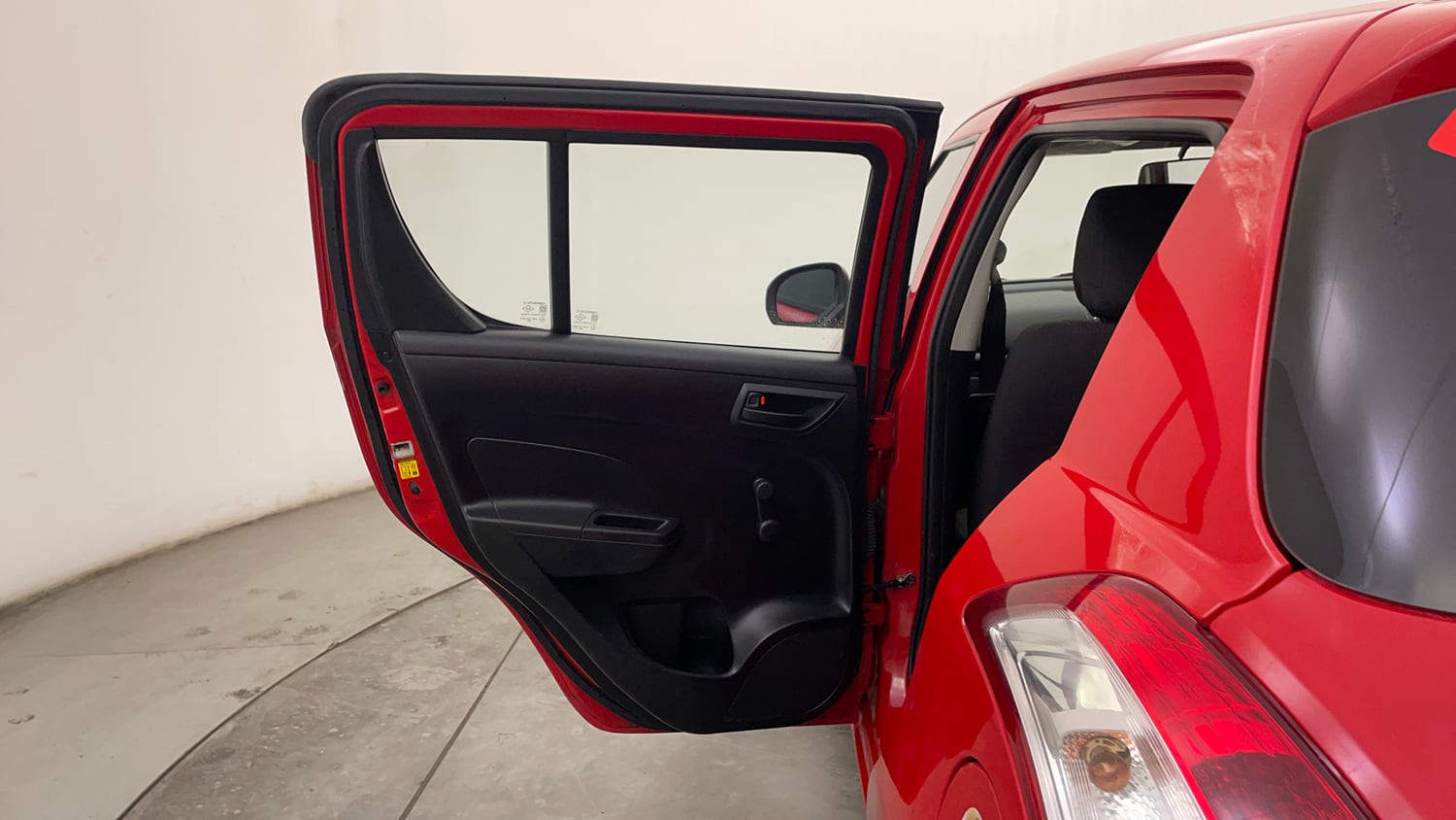 Used 2017 Maruti Suzuki Swift Lxi ABS (O) Petrol Manual interior LEFT REAR DOOR OPEN VIEW