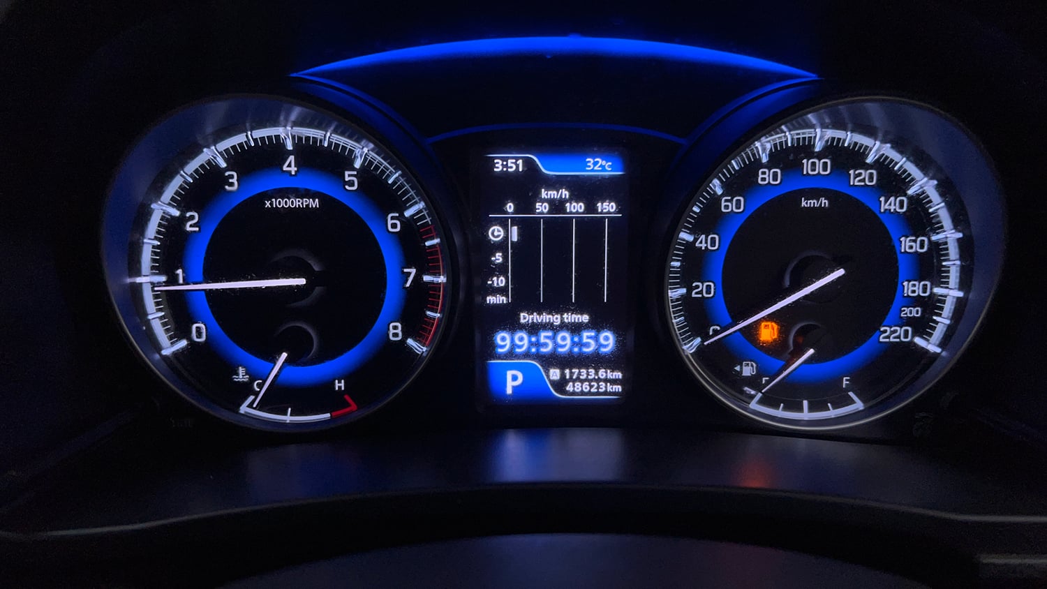 Used 2020 Toyota Glanza G CVT Petrol Automatic interior CLUSTERMETER VIEW