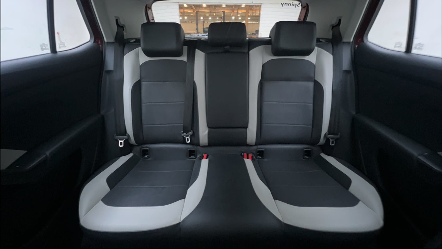 Used 2023 Volkswagen Taigun Topline 1.0 TSI MT Petrol Manual interior REAR SEAT CONDITION VIEW